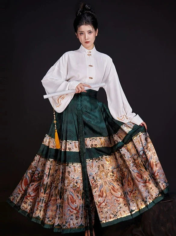 Ming Dynasty Modern Hanfu, Mamianqun, Nuwa Mending the Sky 女娲补天