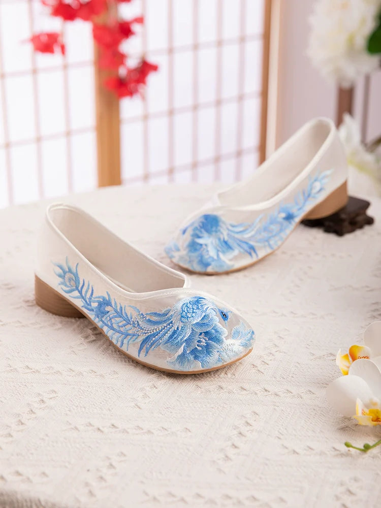 Clara - Embroidered Sheer Chinese Style Shoes