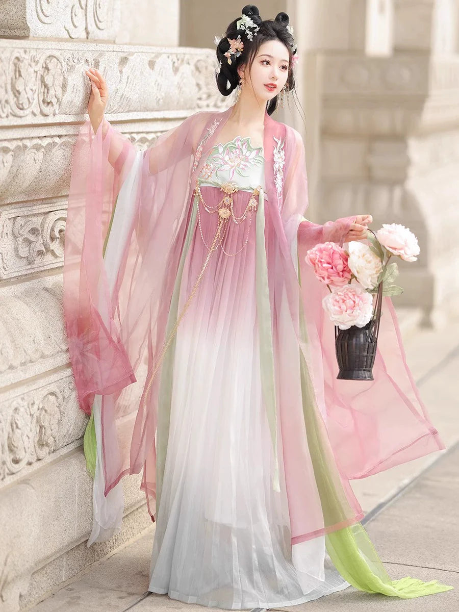 Midsummer 仲夏 - Tang Dynasty Style Hanfu Dress Heziqun