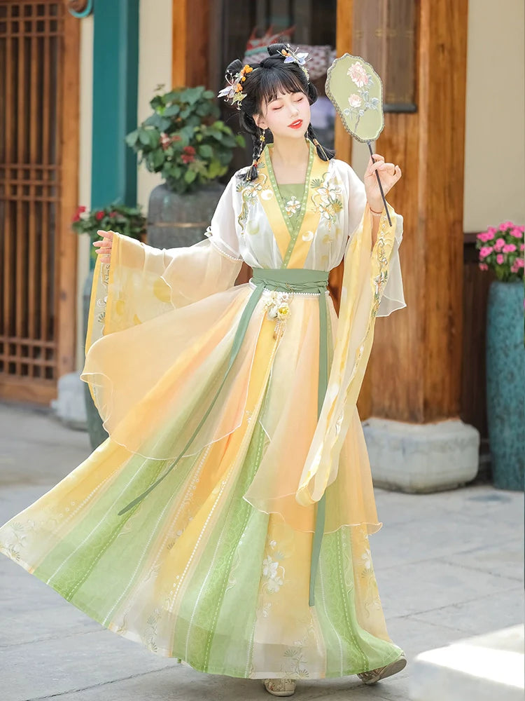 Topaz - Wei Jin Style Cross Collar Qiyao Ruqun