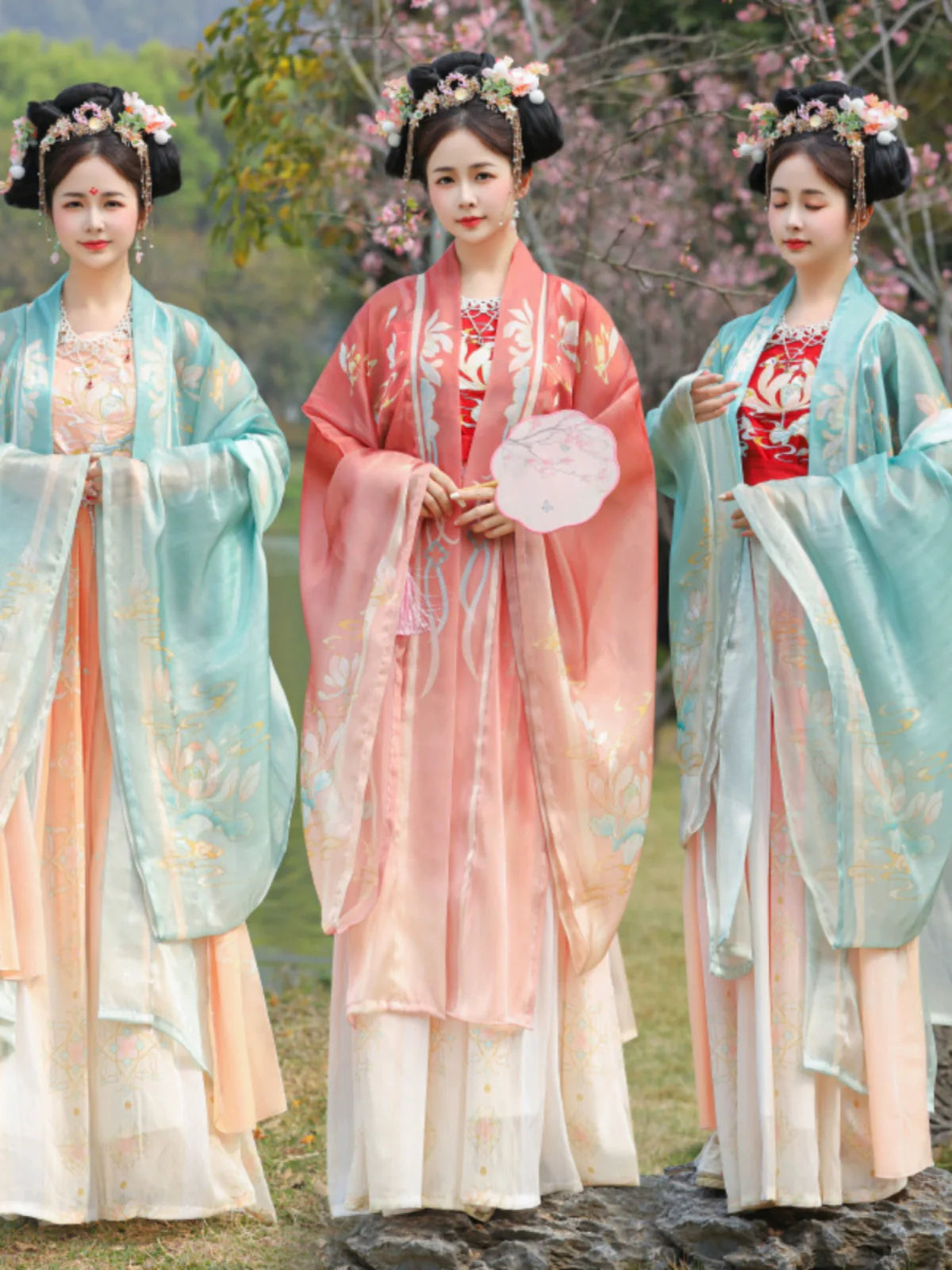 Garden Fairy - Tang Dynasty Hanfu Matching Set