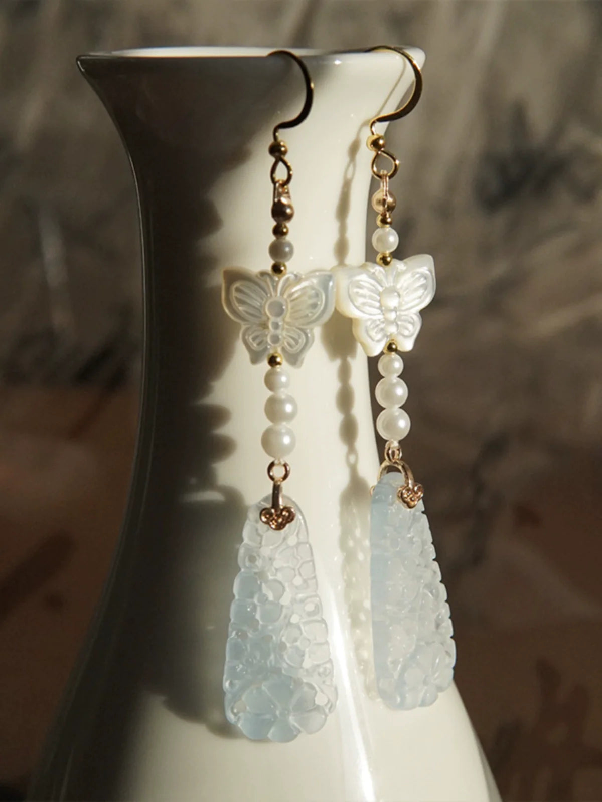 Qing Butterfly Chinese Style Earrings