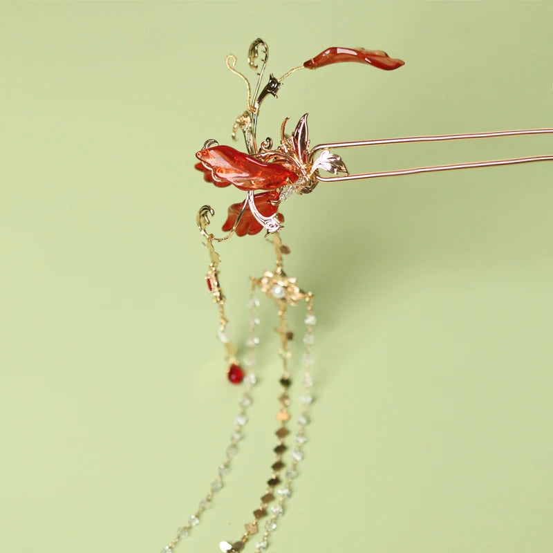Hair Pin: Red Fox