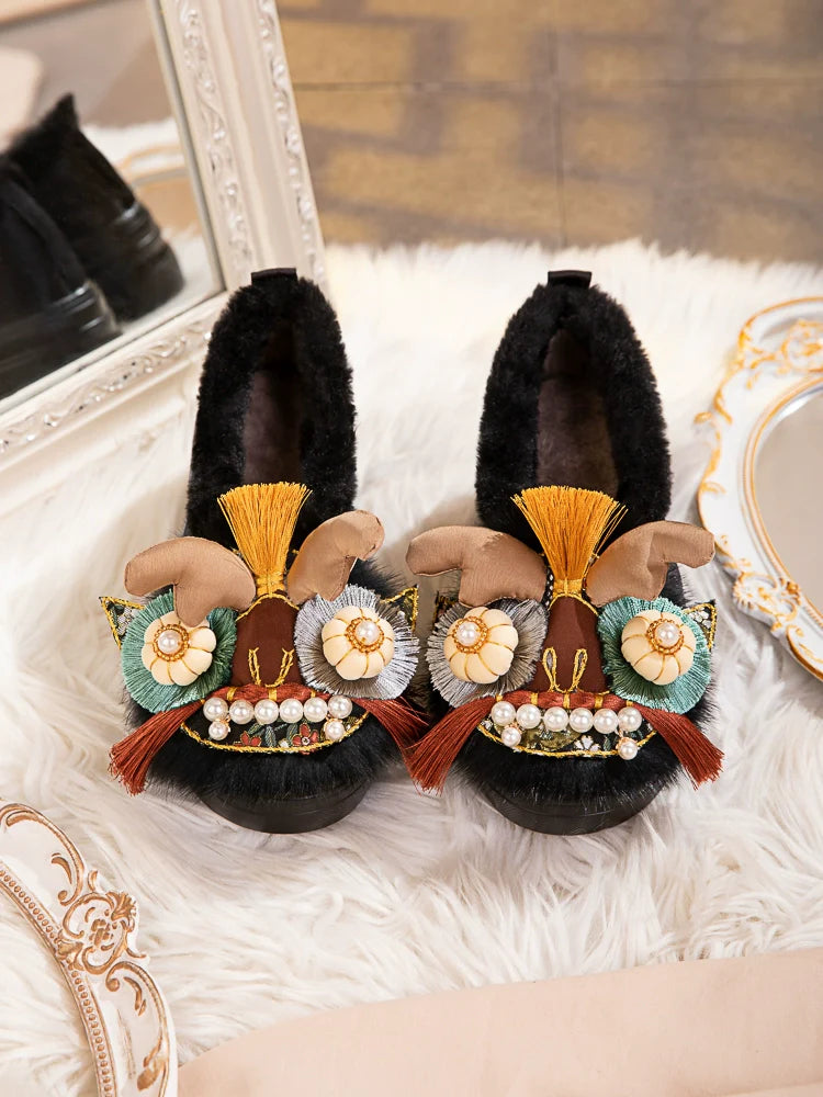 Juliette - Traditional Chinese Lion Furry Shoes