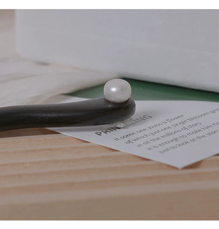 Ebony Hair Stick: The Pearl