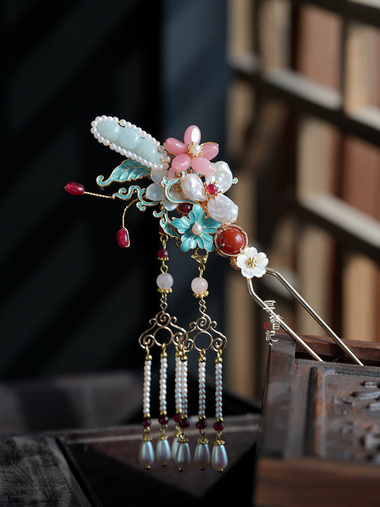 Hanfu Hair Accessories Set: Mountain Pavilions