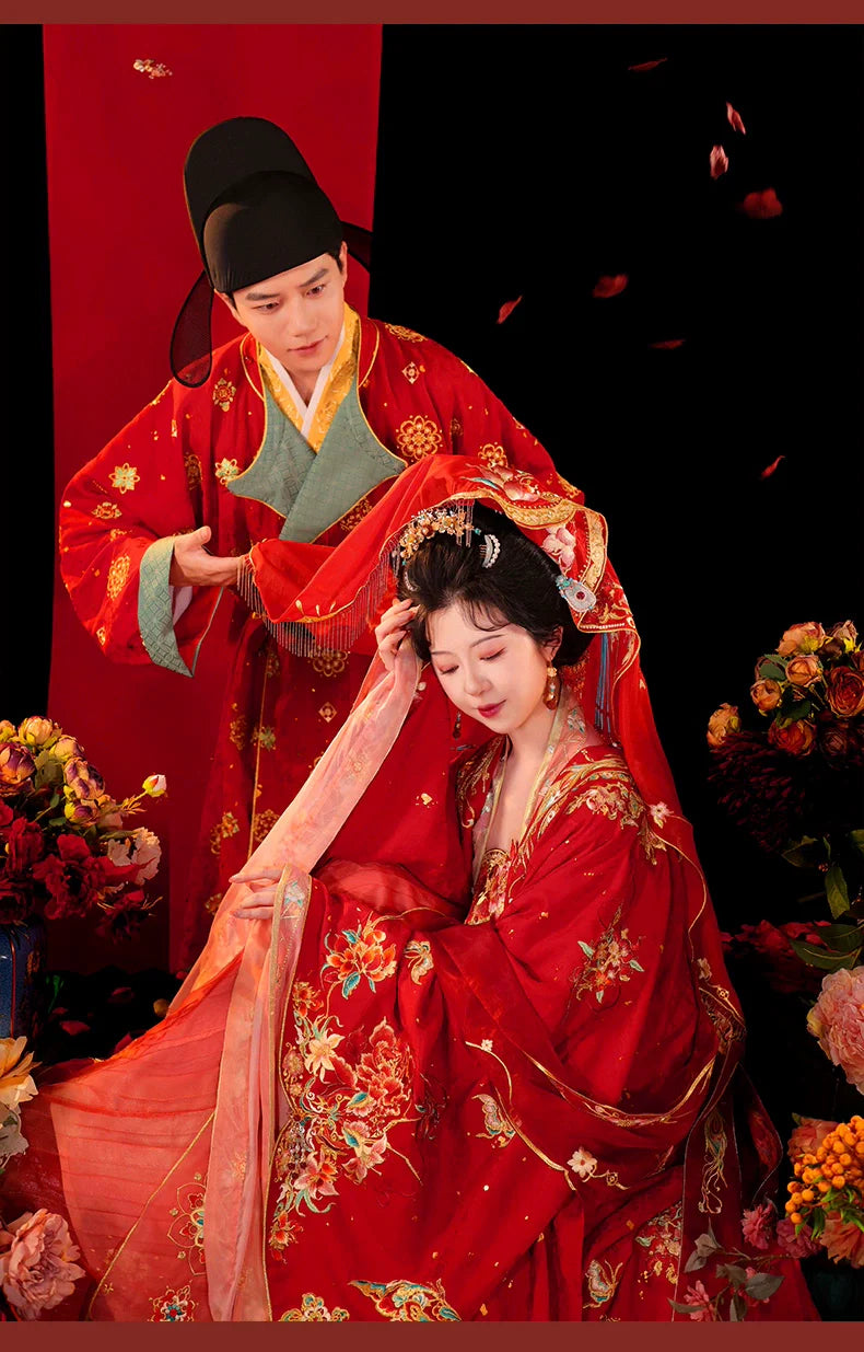 The Tang Dynasty Wedding, Bridal Gown, Song of Peace 太平笙歌 (Preorder)