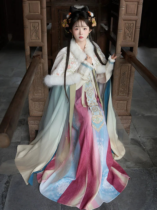 First Snow 初雪 - Tang Dynasty Style Qixiong Ruqun for Spring and Winter
