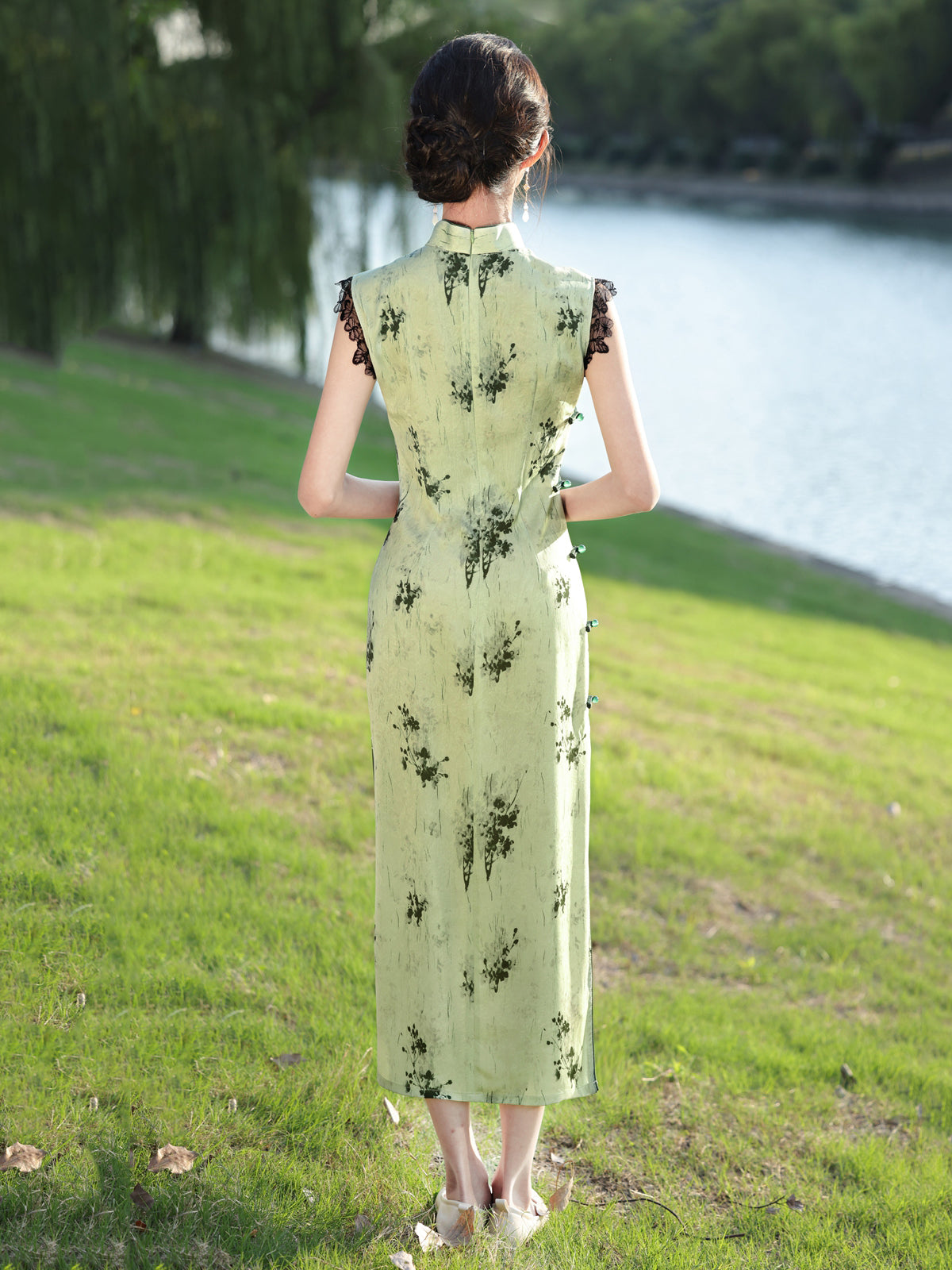 Cuimo Poetry - Spring Sleeveless Long Cheongsam