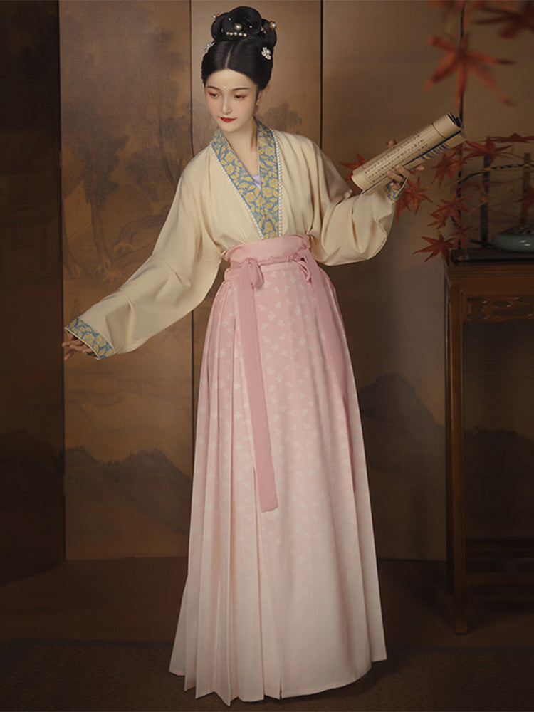Begonia Fall 海棠落 - Song Dynasty Style Qiyao Ruqun Hanfu