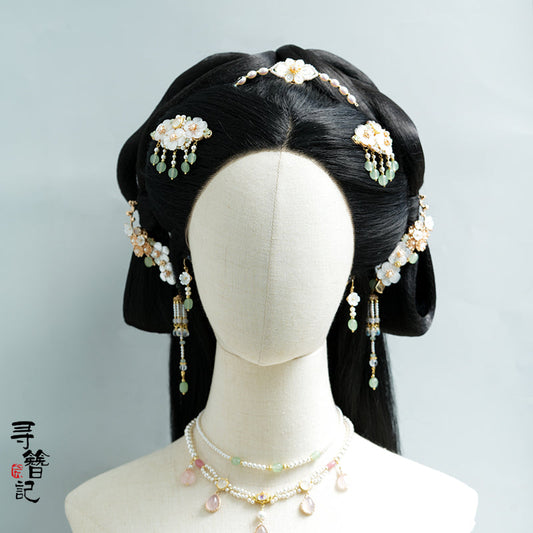 Back Hair Pin: Snow Petals