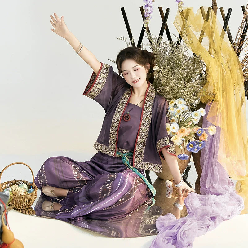 Ning Ye Purple 凝夜紫 - Modern Song Dynasty Hanfu Casual Outfit