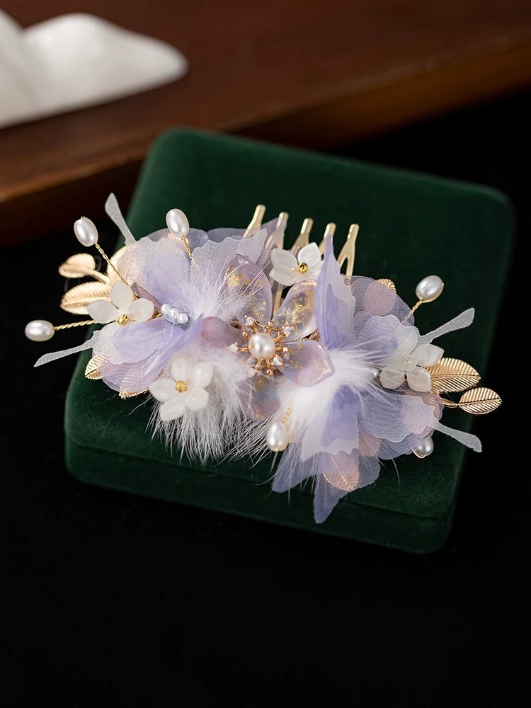 Hanfu Hair Accessories Set: Edelweiss