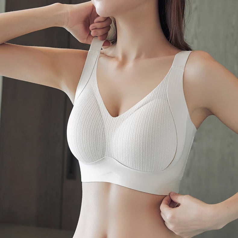 Women Full Coverage W-Support Push Up Seamless Jelly Bra