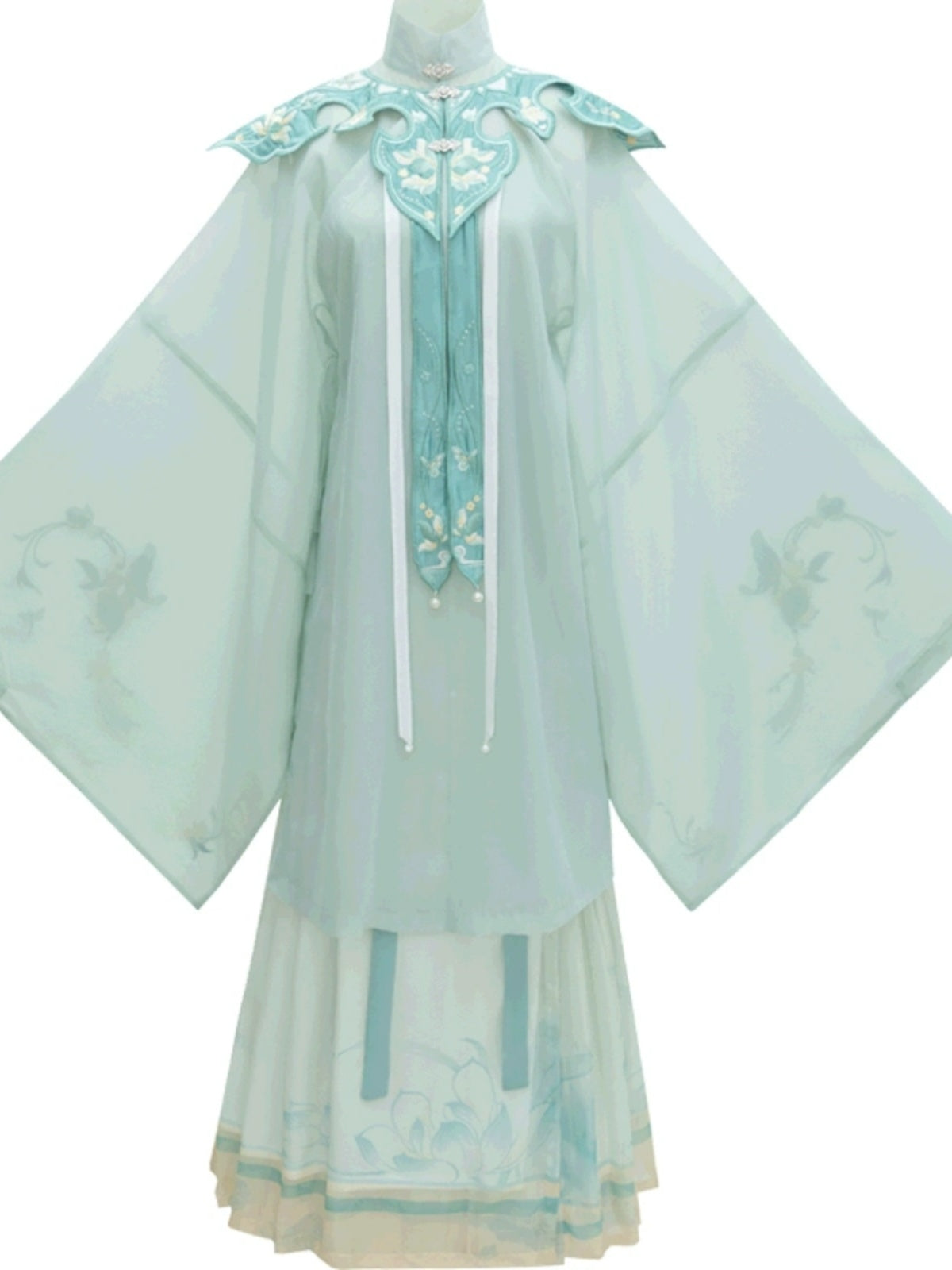 Fern - Robe & Pleated Skirt Ming Dynasty Hanfu Set