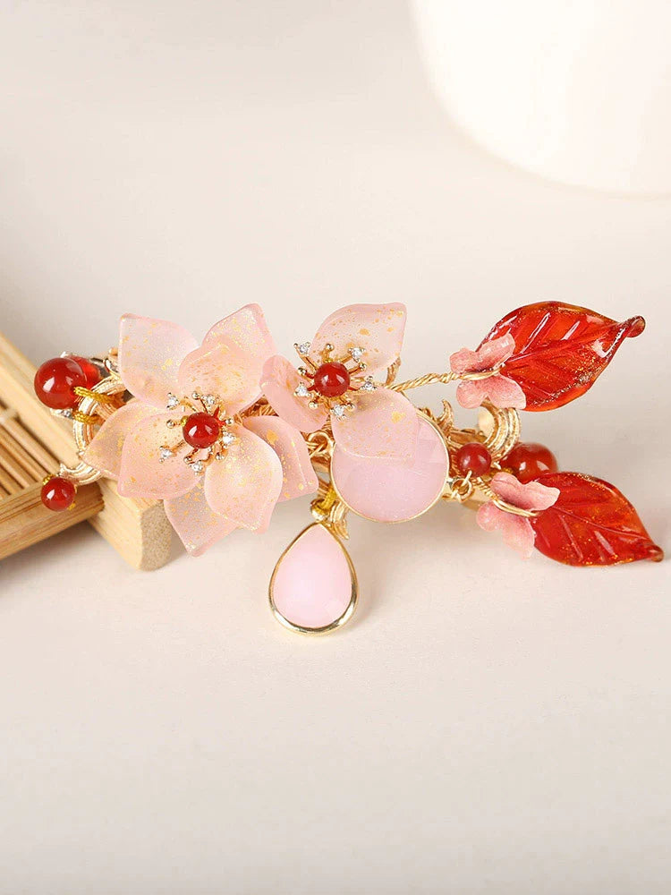 Back Hair Pin: Carmine