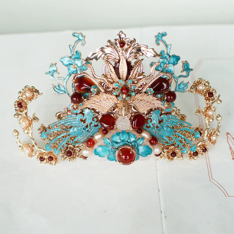 Chinese Wedding Hair Accessories: Colors and Phoenixes