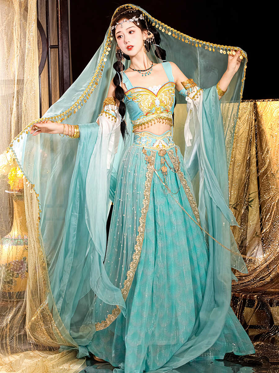 Blue Smoke - Dunhuang Goddess Feitian Tang Dynasty Costume