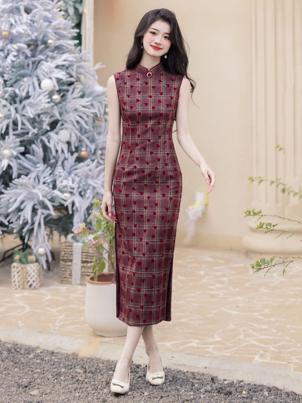 Juliet - Sleeveless Midi Retro Style Cheongsam