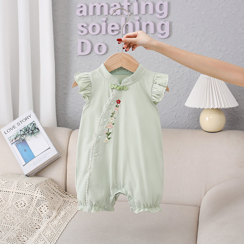 Liya - Cheongsam Style Baby Onesies for Girls
