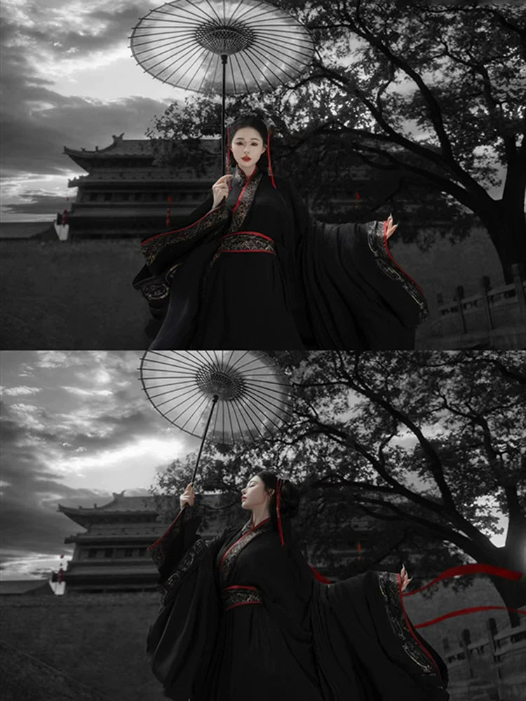 Fallen State - Warring States and Han Dynasty Straight Hem Robe