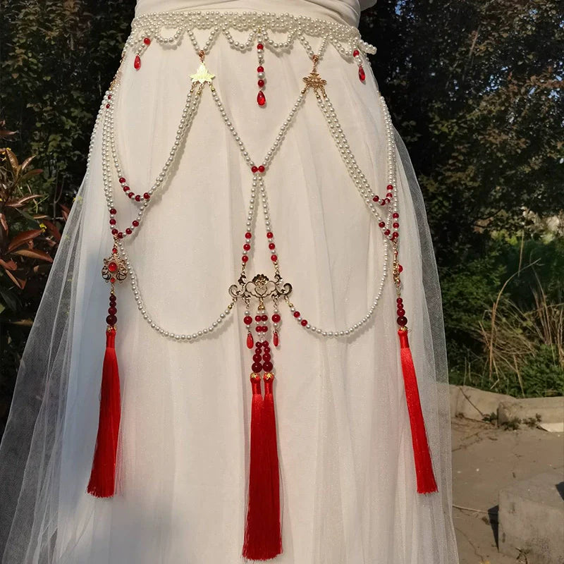 Fenghuang - Dunhuang Tassel Waist Chain for Hanfu