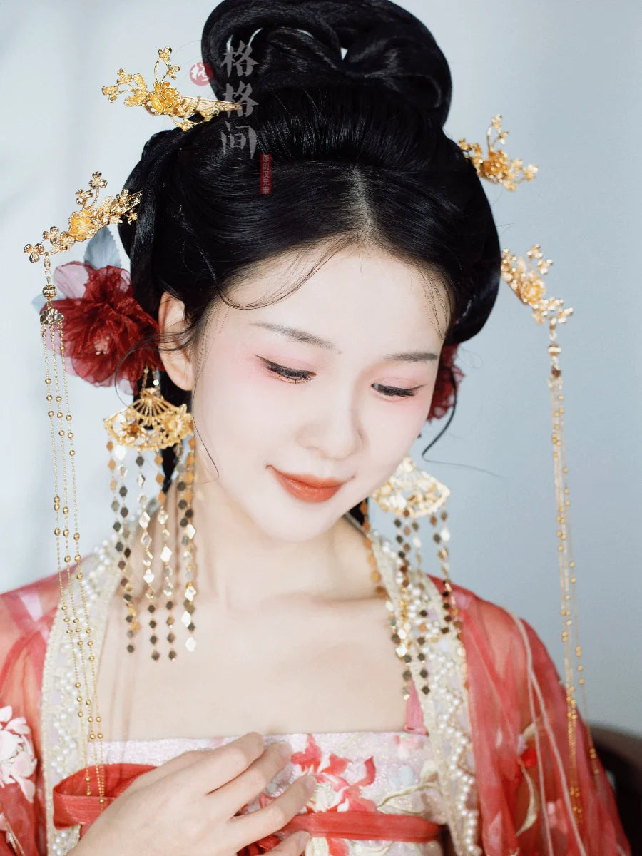 Hair Clips: Crimson Rose