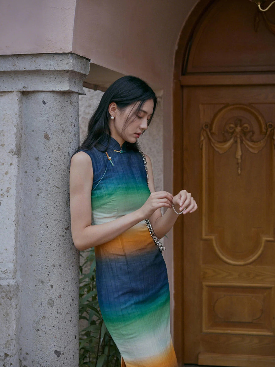 Dali 大理 - Spring and Summer Short Sleeve Hong Kong-Style Ramie Cheongsam (Preorder)