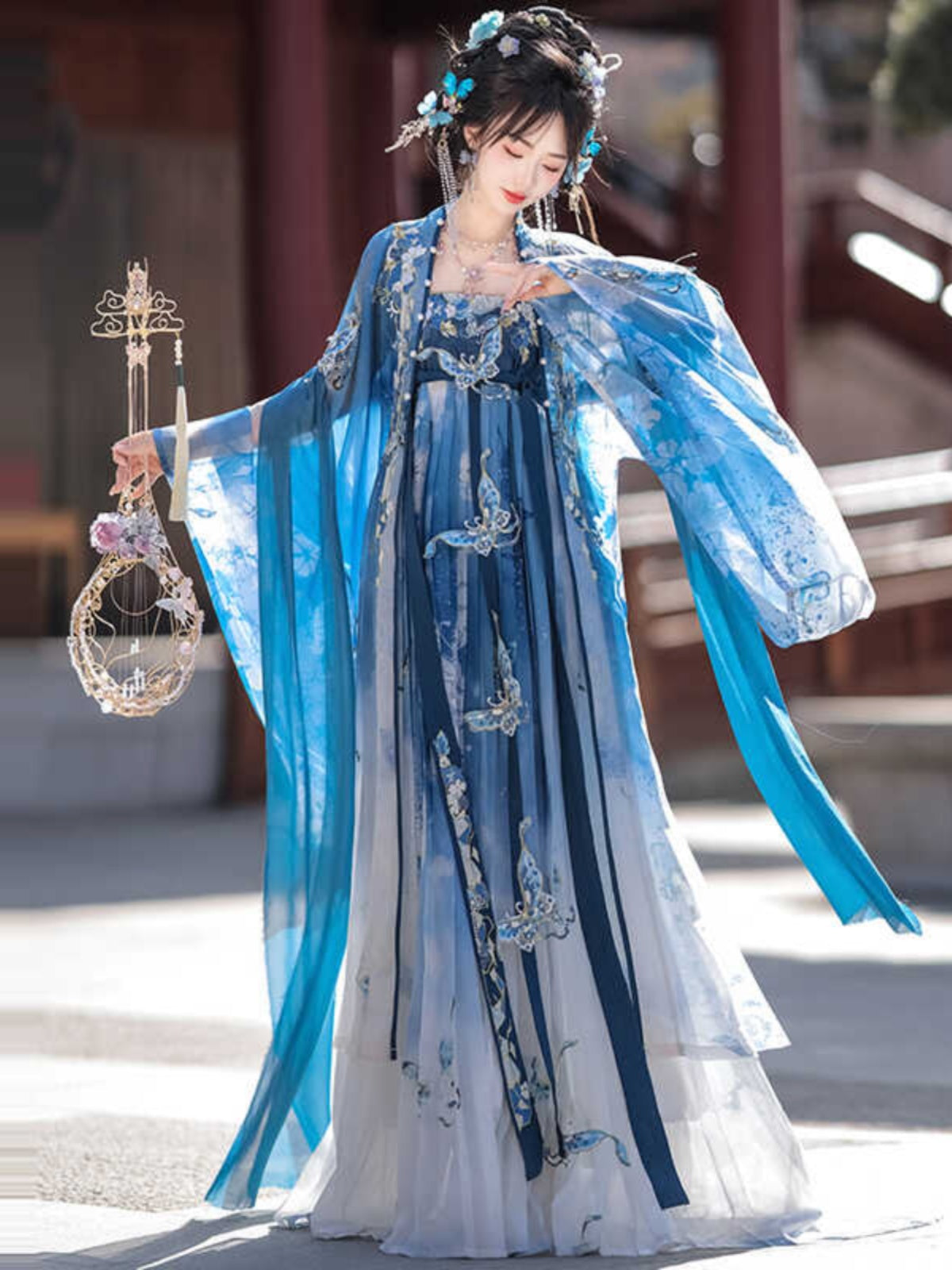 Porcelain Beauty 瓷碟美人 - Tang Dynasty Style Hanfu Dress Heziqun