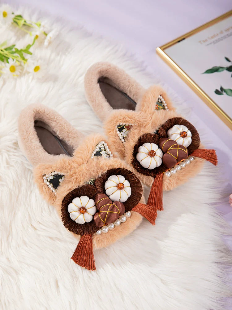 Katherine - Traditional Chinese Lion Furry Shoes