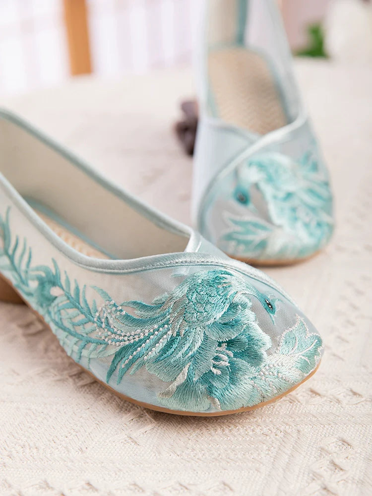 Clara - Embroidered Sheer Chinese Style Shoes