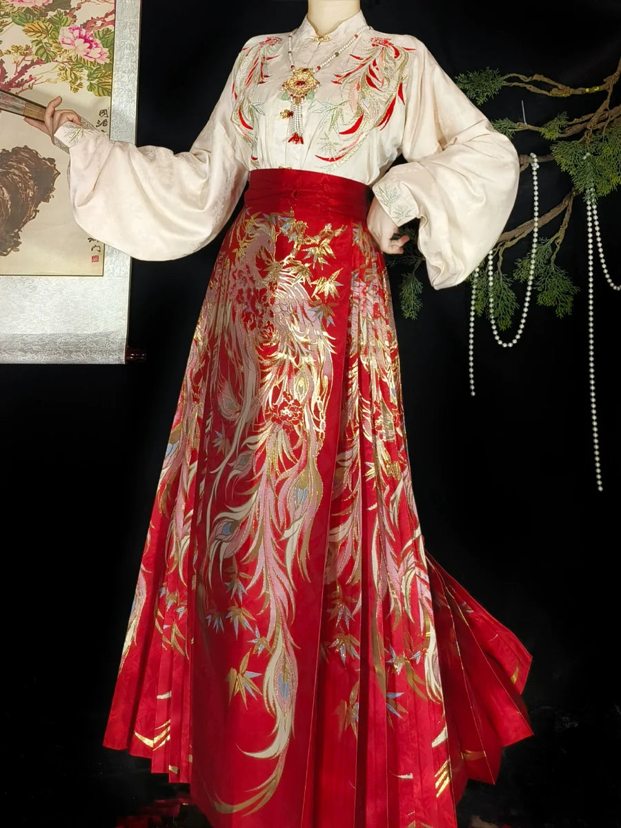 Xiangsi - New Chinese Style Ming Dynasty Hanfu Matching Set