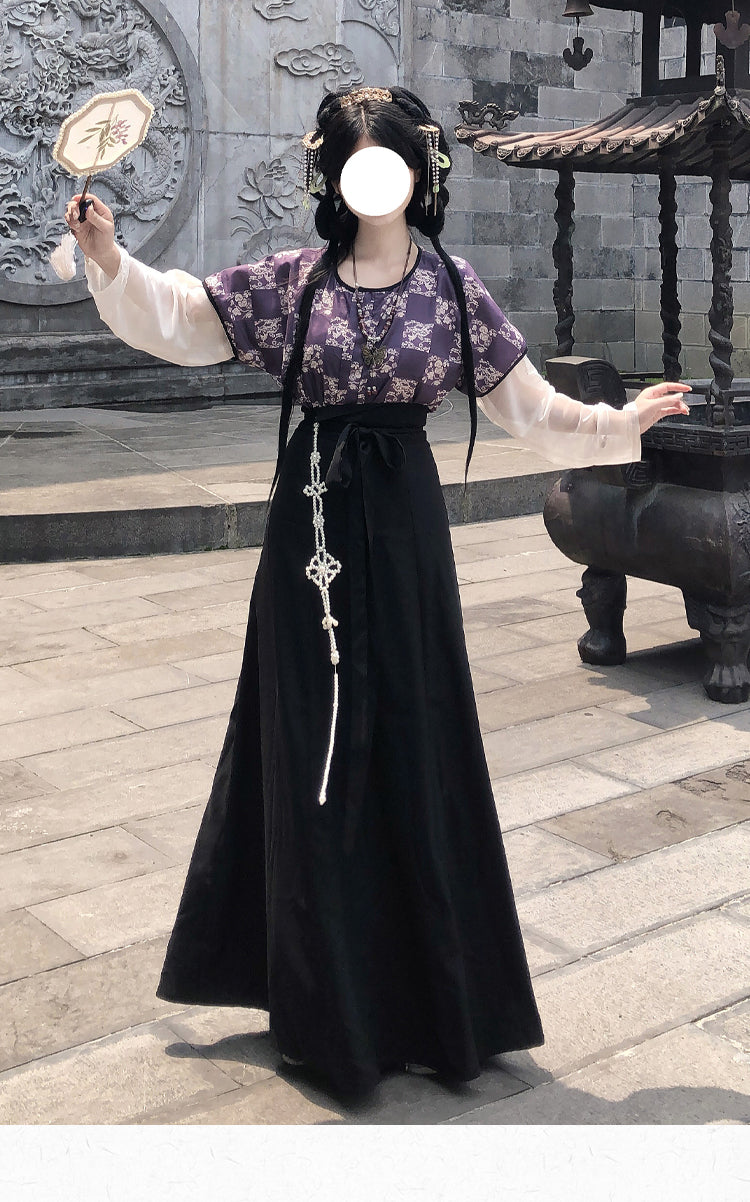 Amethyst Rich Flowers 有钱花 - Plus Size Tang Dynasty Hanfu
