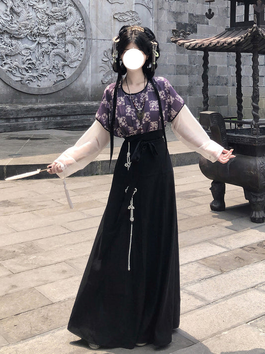 Amethyst Rich Flowers 有钱花 - Plus Size Tang Dynasty Hanfu