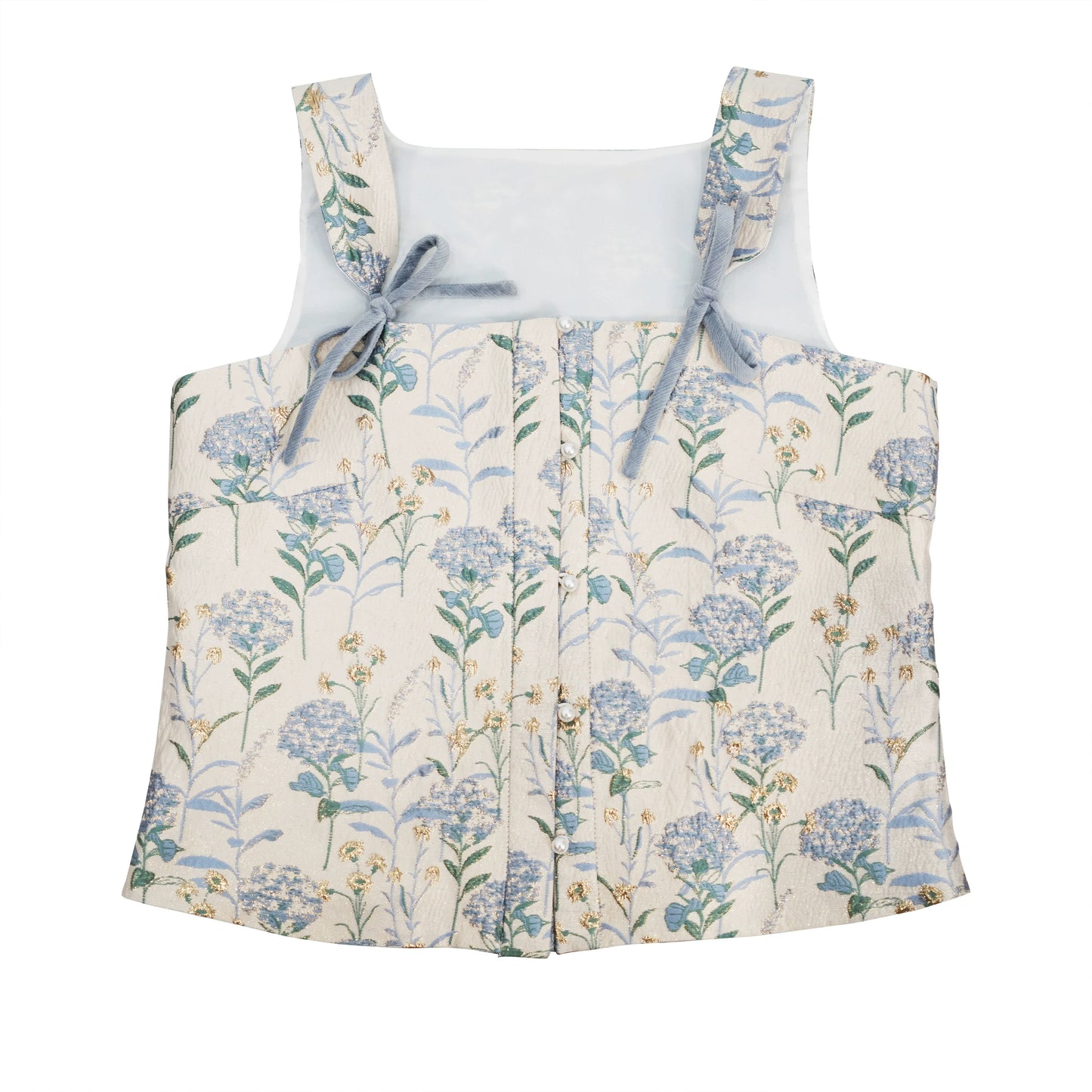 Ming Dynasty x Hanfu Bustier: Hydrangea 绣球