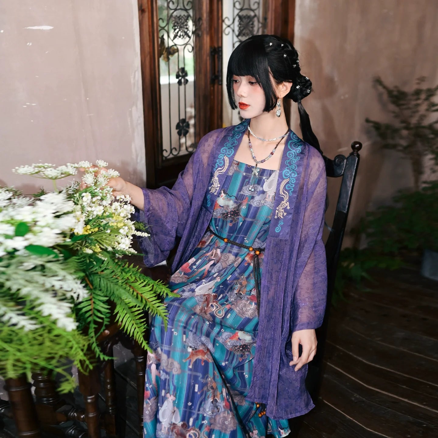 Phantom World 幻世集 - Traditional Chinese Element Printed Slip Dress
