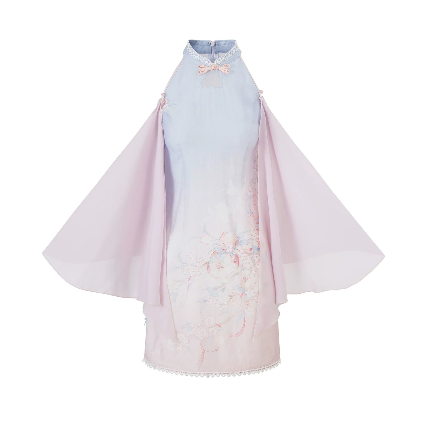 Summer Mountain Peach 初夏山桃 - New Chinese Style Cheongsam Dress (Preorder)