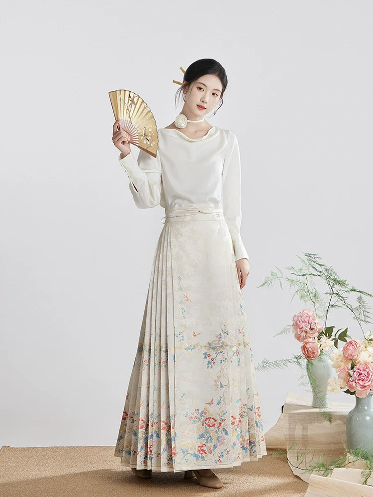 Ming Dynasty Modern Hanfu, Mamianqun, Snow White 朱白