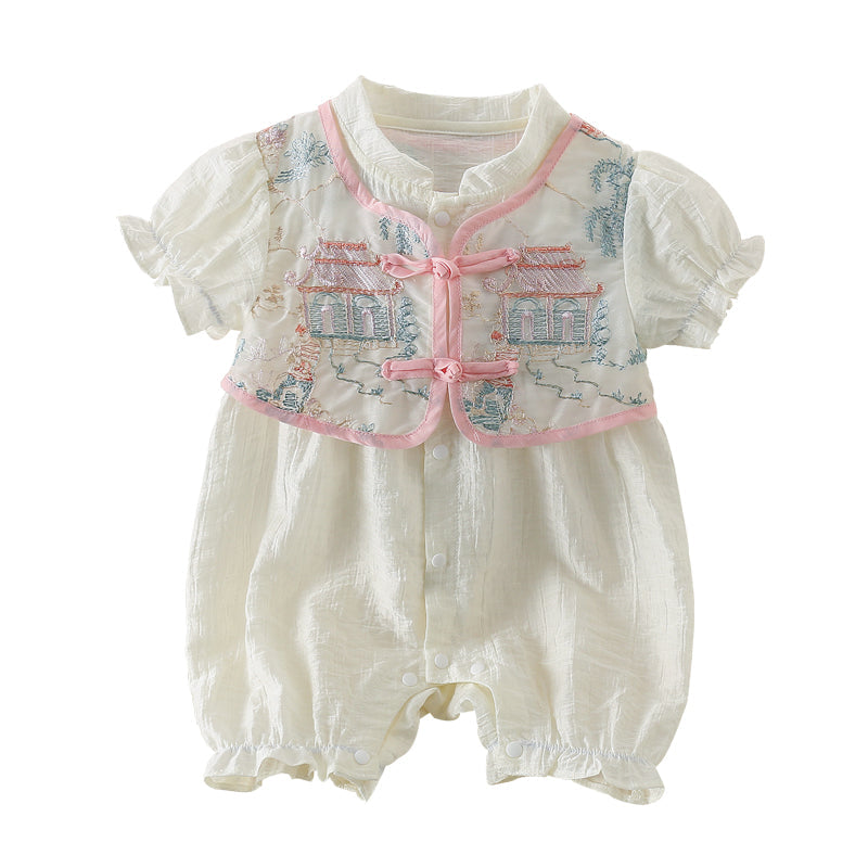Palace - Cheongsam Style Baby Onesies for Girls