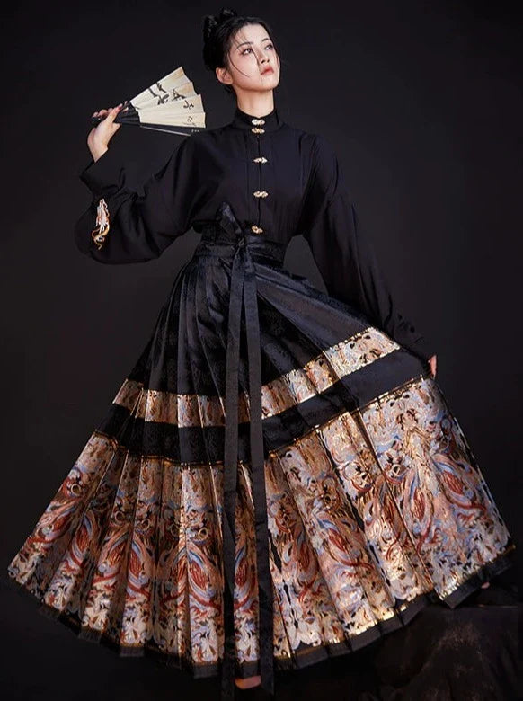 Ming Dynasty Modern Hanfu, Mamianqun, Nuwa Mending the Sky 女娲补天