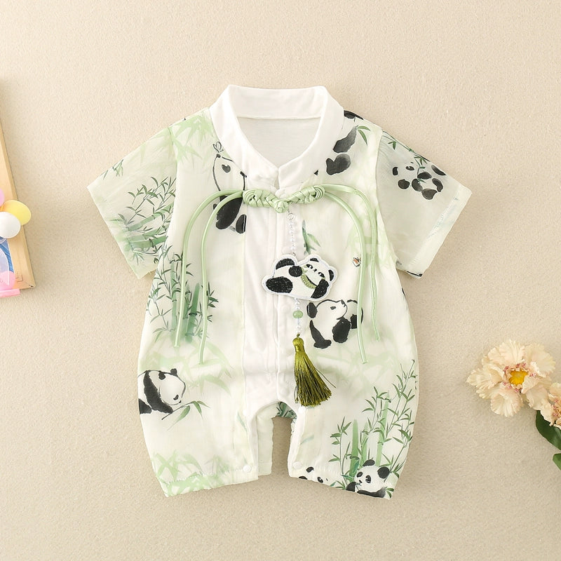 Climbing Panda - Chinese Style Baby Onesies