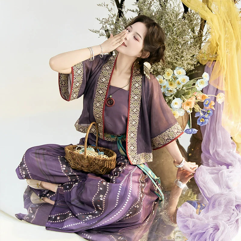Ning Ye Purple 凝夜紫 - Modern Song Dynasty Hanfu Casual Outfit