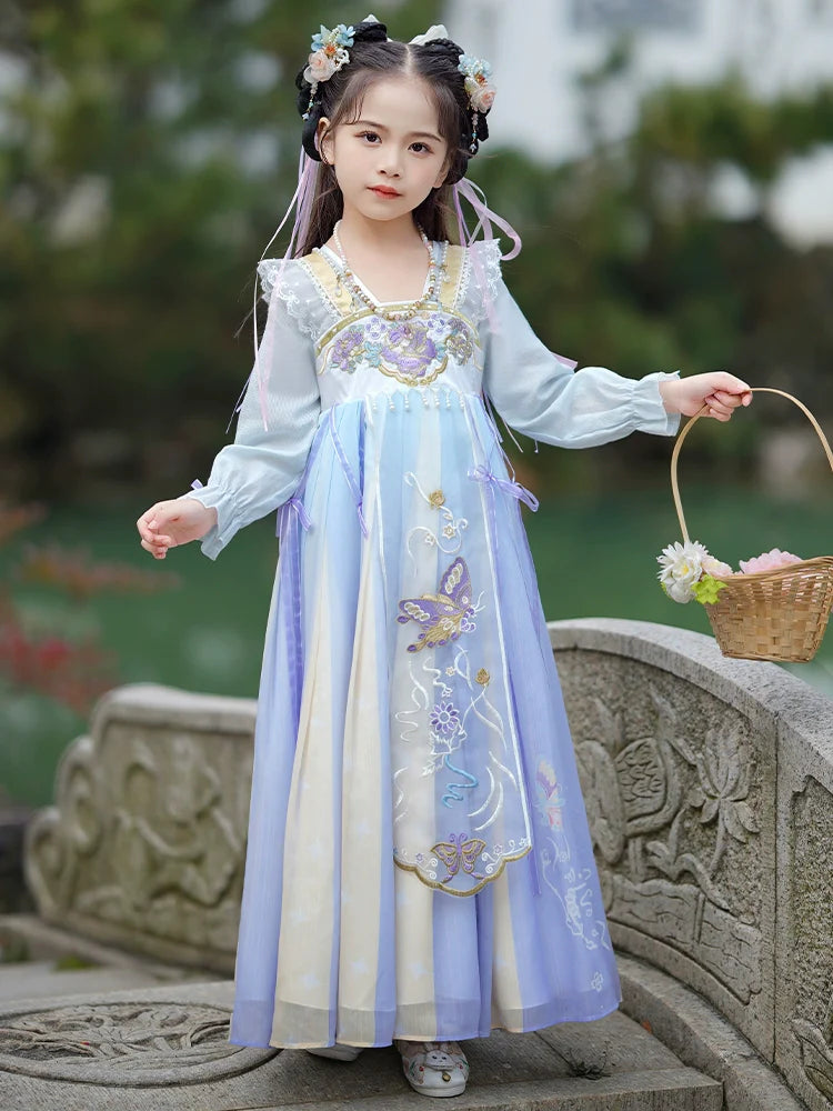 Butterfly - Tang Dynasty Hanfu Dress, Princess Costume for Girls