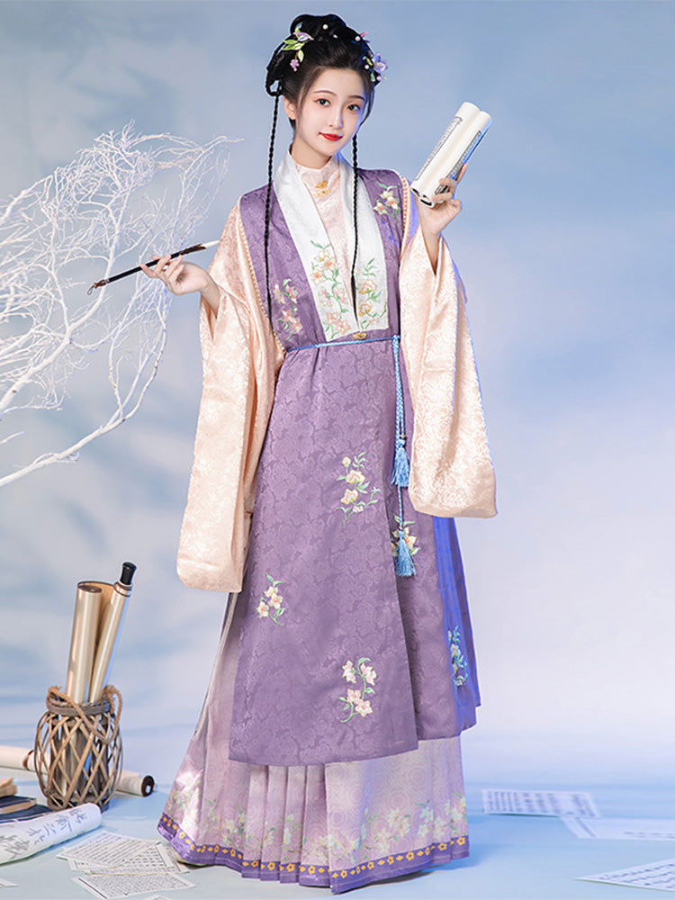 Xilouyue 西楼月 - Bijia & Mamianqun Ming Dynasty Hanfu Set