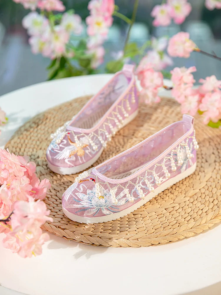 Margaret - Sheer Embroidered Chinese Hanfu Shoes