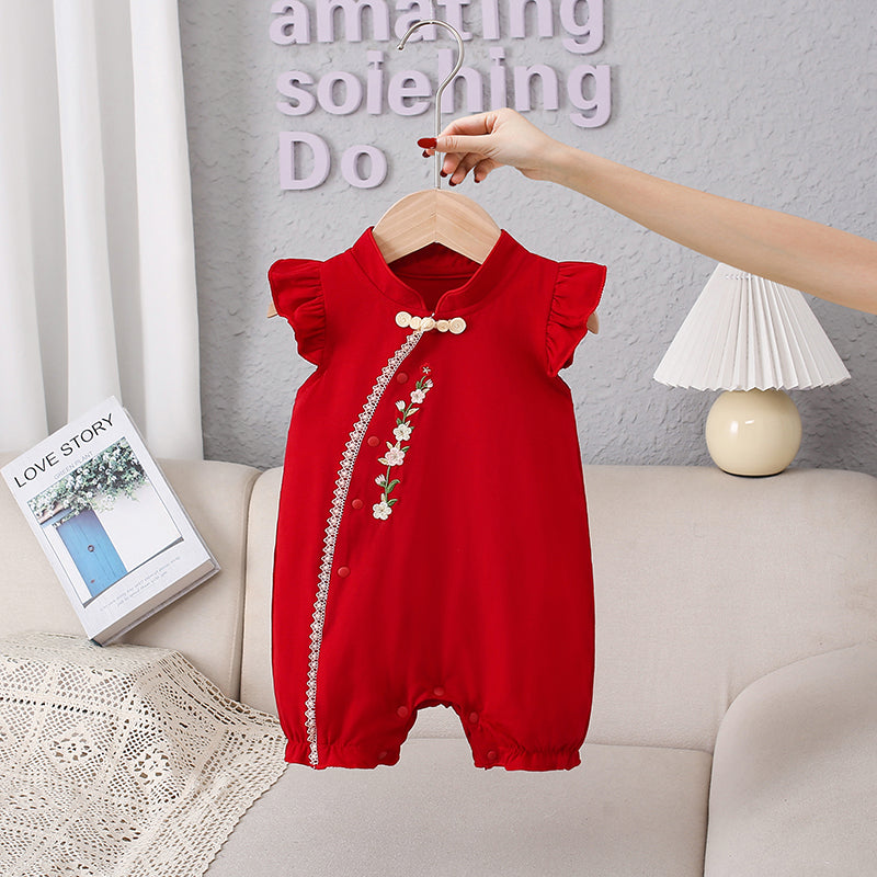 Liya - Cheongsam Style Baby Onesies for Girls