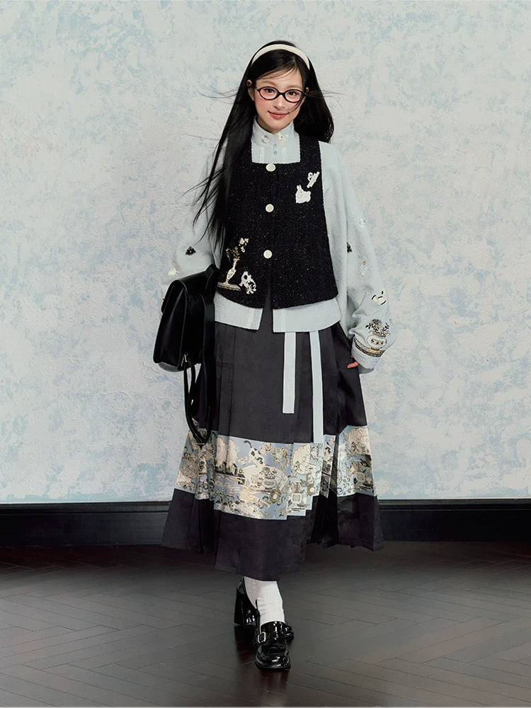 Ming Dynasty Modern Hanfu, Mamianqun, Bogu Cat 博古猫猫 (Preorder)