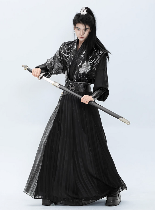 Wei Jin Wuxia Style Qiyao Ruqun - Canglan 沧澜