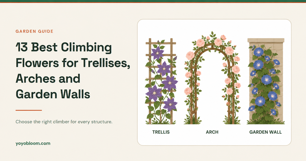 13 Best Climbing Flowers for Trellises, Arches and Garden Walls