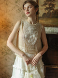 Olivia's Retro Flower Elegance Top